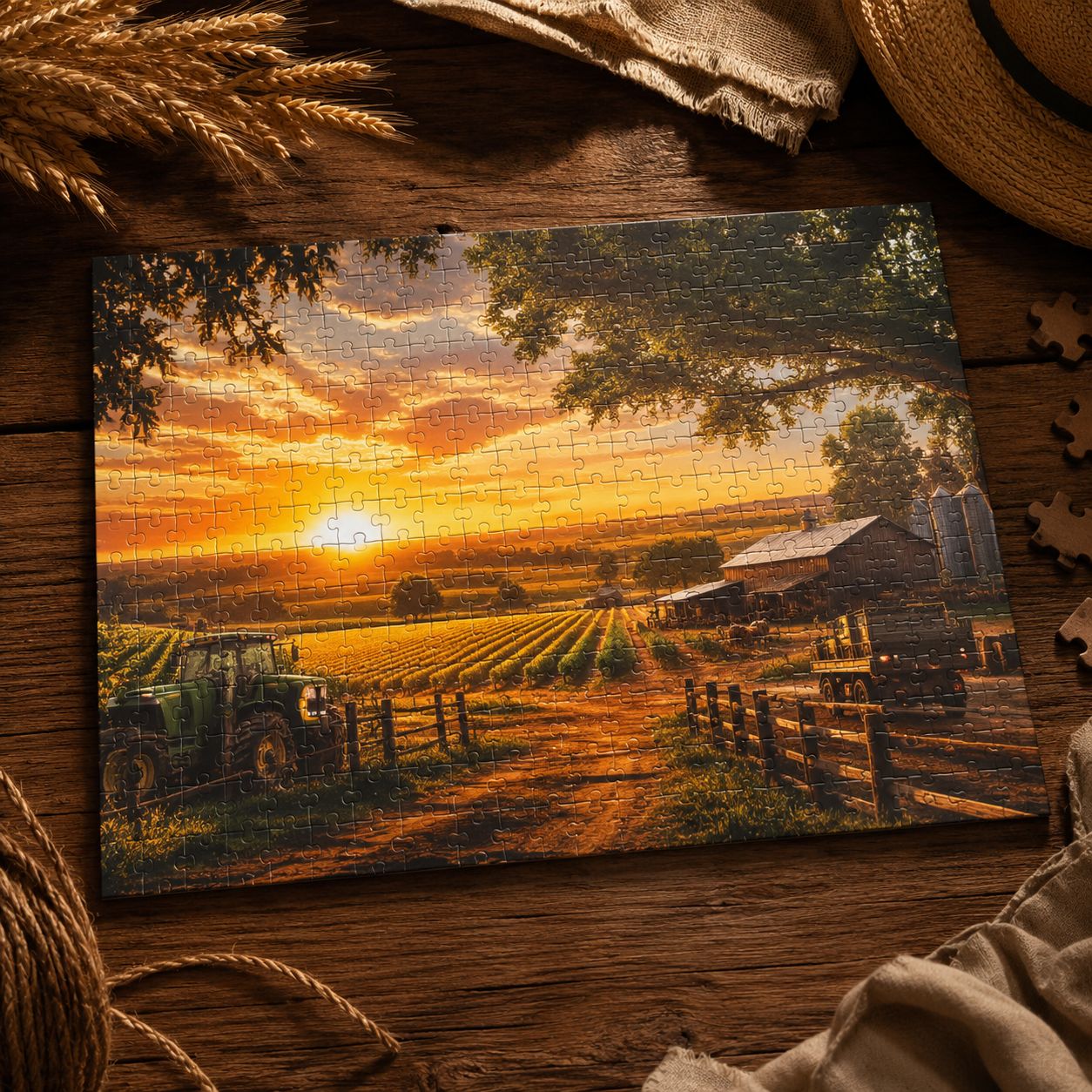 Fazenda ao Pôr do Sol