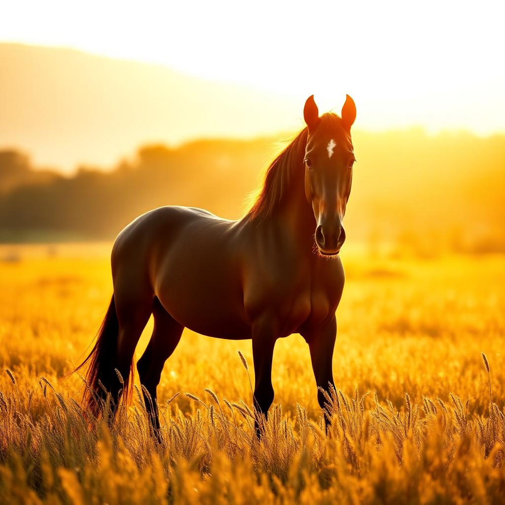 Cavalo no campo